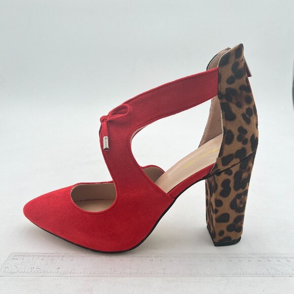 XYD Women Office Lady Closed Pointed Toe Cutout Casual Dress Pumps Booties - Picture 2 of 8